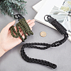 2 Sets 2 Colors Polyester Woven Lanyard Keychains AJEW-AR0001-49-3