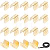 20Pcs Brass Folding Crimp Ends Caps FIND-CA0005-54-1