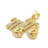 Brass Micro Pave Clear Cubic Zirconia Pendants FIND-Z041-11A-2