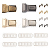 -EU 8 Sets 4 Colors Zinc Alloy Bag Twist Lock Clasps FIND-GN0001-12-1