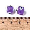 Resin Evil Eye European Beads RESI-A021-16-2