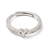 Rack Plating Brass Clear Cubic Zirconia Constellation Adjustable Rings for Women RJEW-S407-08P-06-2