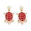 Alloy Enamel Pendants PALLOY-T092-26G-04-1