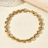 304 Stainless Steel Disc Link Chain Necklaces & Bracelets Sets SJEW-D091-05G-4