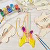 12Pcs 6 Styles Unfinished Wooden Guitar Pendants for Painting Arts WOOD-ME0001-22-4