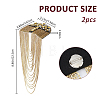 2Pcs Felt & Rhinestone & Iron Tassel Epaulettes AJEW-FH0009-06-2