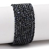 Natural Black Sapphire Beads Strands G-P625-2mm-01-2
