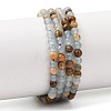 Natural Blue Calcite Beads Strands G-K427-A01-4mm-2