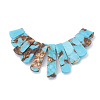 Assembled Bronzite and Synthetic Turquoise Beads Strands G-S326-007-2