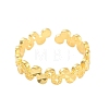 Number 8 Brass Open Cuff Rings for Women RJEW-L120-013G-2