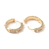 Brass Micro Pave Cubic Zirconia  Hoop Earrings EJEW-P292-07G-2