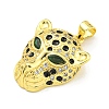 Brass Micro Pave Cubic Zirconia Pendants KK-K354-14A-G-2