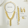 Leaf Alloy Bracelets & Earrings & Necklaces & Rings Sets for Women NA9773-2