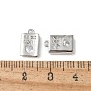 Rack Plating Brass Micro Pave Cubic Zirconia Pendants KK-P290-55P-3