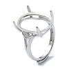 Adjustable 925 Sterling Silver Ring Components STER-K179-21P-1
