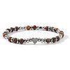 Natural Gemstone Eye Round Beaded Stretch Bracelets EV1340-2-1