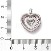 Brass Micro Pave Cubic Zirconia Pendants KK-CBA74BF-12P-02C-3