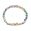 Platinum Tone Brass Micro Pave Cubic Zirconia Tennis Bracelets BJEW-B160-04P-01-5