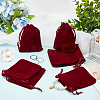 Beebeecraft 25Pcs Rectangle Velvet Drawstring Pouches TP-BBC0001-04A-02-4