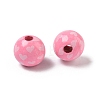 Valentine's Day Spray Painted & Printed Wood European Beads WOOD-L023-03H-2