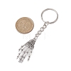 Halloween Themed Skull Hand Alloy Keychain KEYC-JKC00860-3