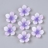 Flower Acrylic Bead Caps X-SACR-T017-51F-1