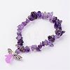 Natural Mixed Stone Stretch Bracelets BJEW-JB02527-2