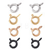 8Pcs 4 Colors 304 Stainless Steel Spring Ring Clasps STAS-TADJ001-09-2
