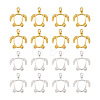 Craftdady 40Pcs 2 Colors Alloy Open Back Bezel Pendants FIND-CD0001-05-2