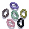 Opaque Spray Painted Acrylic Linking Rings OACR-S036-001A-I-1-1