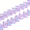 Transparency Electroplate Glass Beads Strands GLAA-T023-39A-05-1