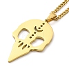 304 Stainless Steel Pendant Necklaces NJEW-D063-01G-2