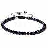 Adjustable Women's Blue Goldstone Beaded Bracelet CN3407-31-1