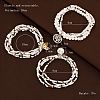 Bohemian Plastic & Glass Beads Multi-strand Stretch Bracelets WG97FA6-01-4