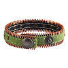 Alloy PU Leather Cord Studded Bracelets FS-WG408C4-02-2