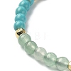 Natural & Synthetic Mixed Stone Braided Bead Bracelet BJEW-TA00324-2