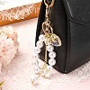 Acrylic & ABS Plastic Pearl Bead Keychains KEYC-YW00299-01-6