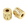 Brass Micro Pave Cubic Zirconia European Beads KK-D109-09B-G-2