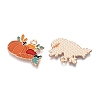 Thanksgiving Day Theme Alloy Enamel Pendants ENAM-T020-35E-2