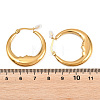 Moon 304 Stainless Steel Hoop Earrings for Women EJEW-L312-01G-3