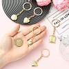 5Pcs Brass Locket Pendant Keychains KEYC-YW00267-4