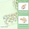 20Pcs 2 Colors Alloy Clear Cubic Zirconia Charms ZIRC-YW0001-38-2