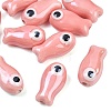 Handmade Porcelain Beads PORC-WH0019-02B-1