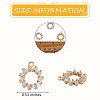 6 Pieces Flower Garland Clear Cubic Zirconia Charm Pendant Brass Ring Charm Long-Lasting Plated Pendant for Jewelry Necklace Bracelet Earring Making Crafts JX407A-2