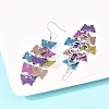 430 Stainless Steel Dangle Earrings EJEW-B157-01D-3