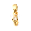 Brass Micro Pave Cubic Zirconia Ice Pick Pinch Bails KK-G600-24G-01-1