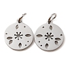 Non-Tarnish 304 Stainless Steel Charms STAS-D050-07P-14-2