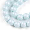 Baking Painted Pearlized Glass Pearl Bead Strands HY-N002-4mm-B01-4