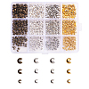 Brass Crimp Beads Covers KK-CJ0001-13-1