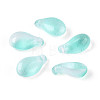 Transparent Glass Teardrop Charms GLAA-T030-03D-1